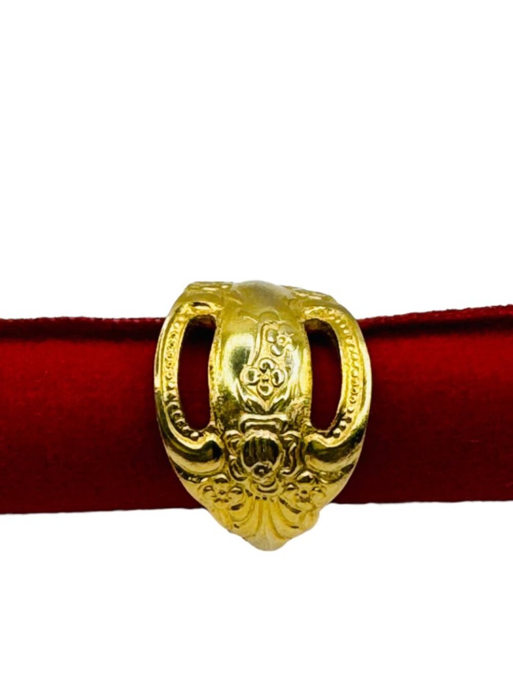 King Arthur’s Gold Electroplated Artisan Spoon Ring - Picture 3 of 12